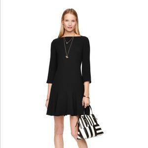 Kate Spade Crepe Flounce Dress NWT